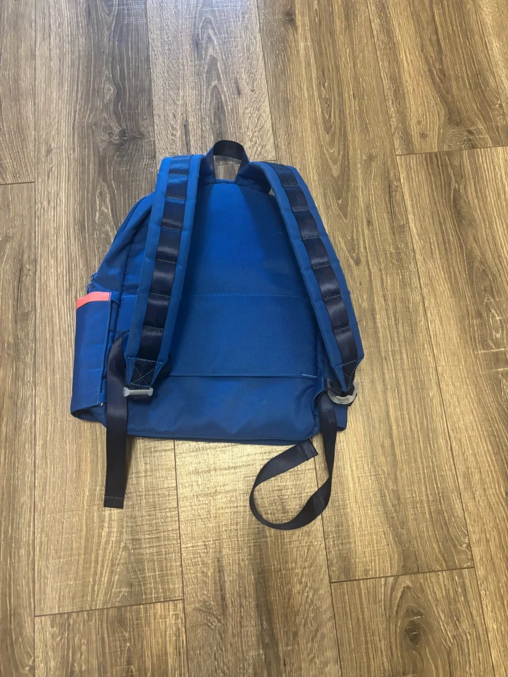 STATE Blue Backpack, Multicolor Rainbow Accents, Zip Closure